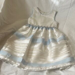 American Princess White and Blue Formal Dress